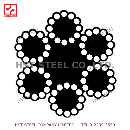 ลวดสลิงชุบสังกะสี POWER ROPE™ 6x12 + 7FC